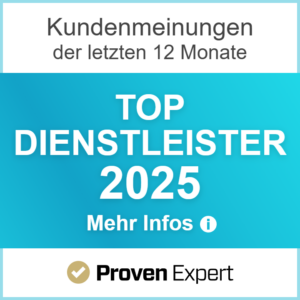 Proven Expert Siegel Top Dienstleister 2025